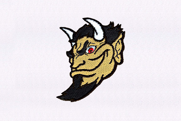 Horned Devil Embroidery Design
