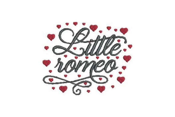 Little Romeo: A Charming Valentine’s Embroidery Design