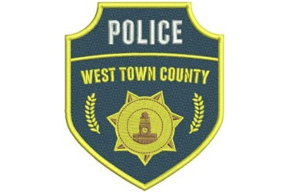 Police County Badge Embroidery