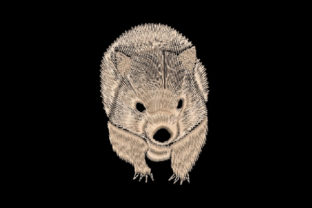 Wombat: A Cozy, Festive Woodland Embroidery Design